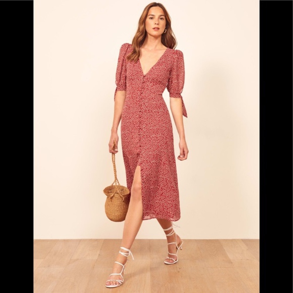 Reformation Red Floral Bryar Dress- Dakota size 0
